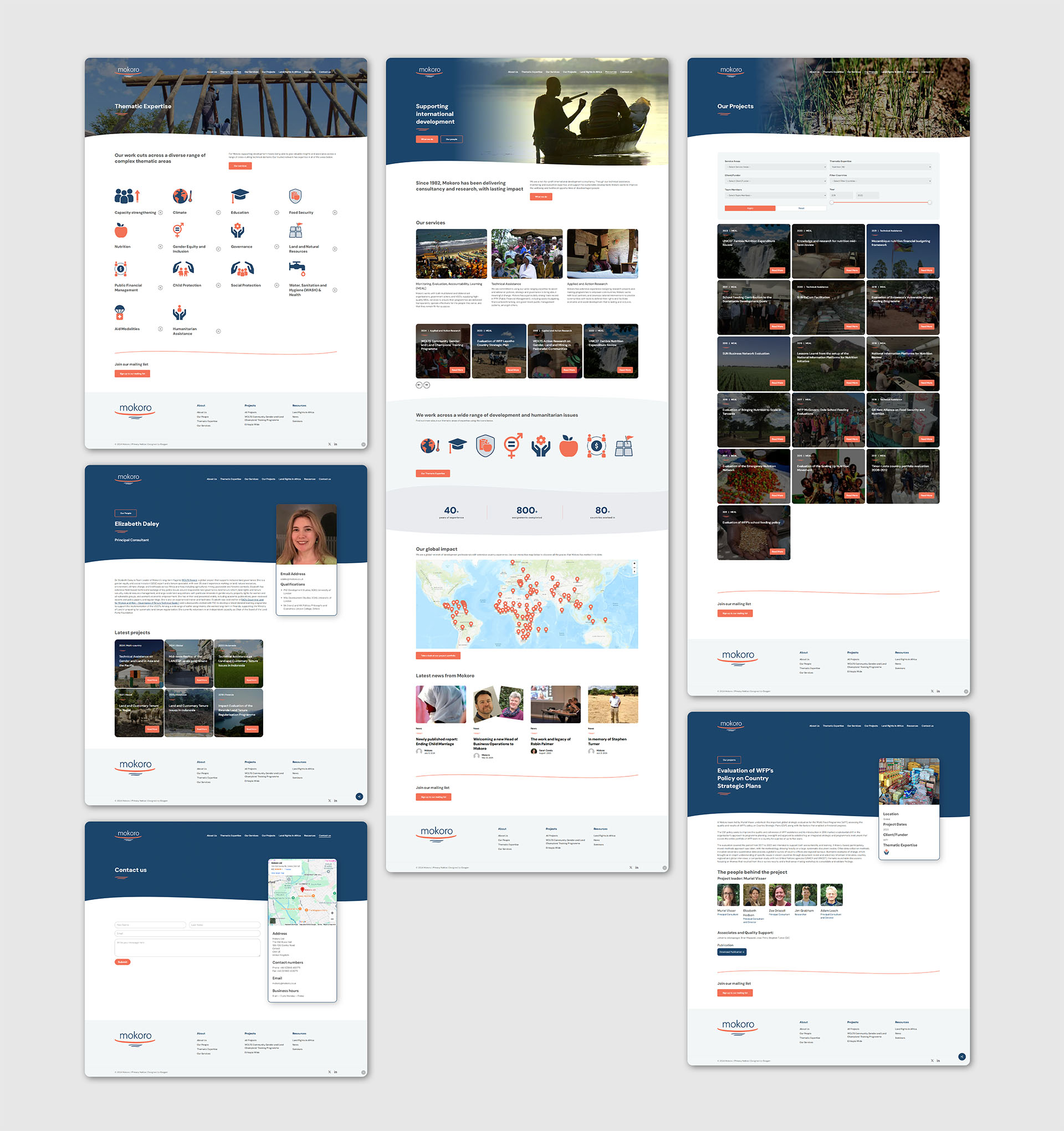 Mokoro website mockup